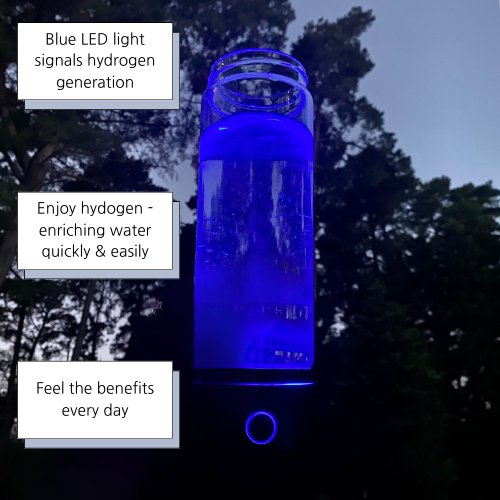 Hydrogen Glass Water Bottle 550 mL